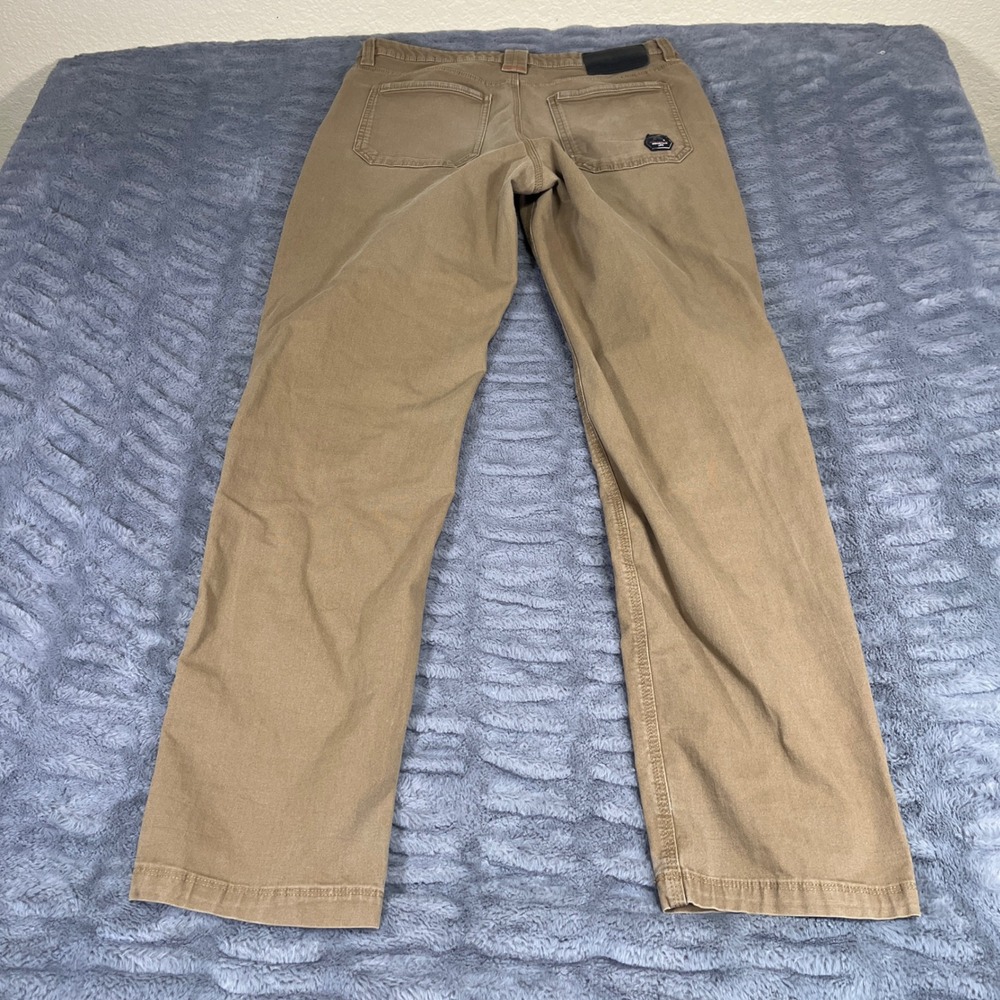 Eddie Bauer Mens 34x34 Double Knee Work Pants Brown Cotton Blend Stretch AN875 - Picture 2 of 8